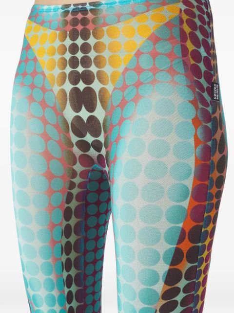 Jean Paul Gaultier Re-edition flared printed trousers - Blue