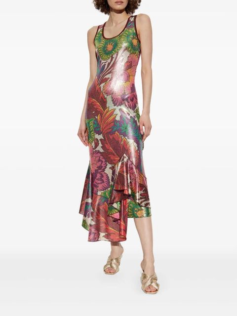 ETRO shimmering-finish midi dress - Red - zdjęcie produktu nr 2