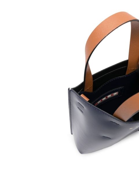 Marni Museo Nano leather tote bag - Blue