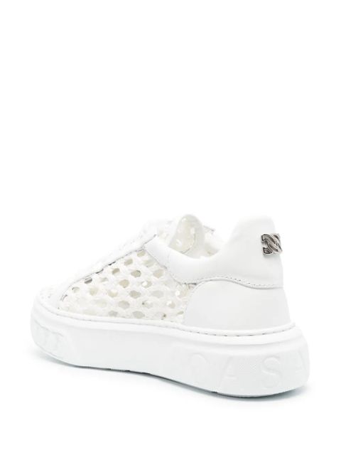 Casadei cut-out low-top leather sneakers - White - zdjęcie produktu nr 2