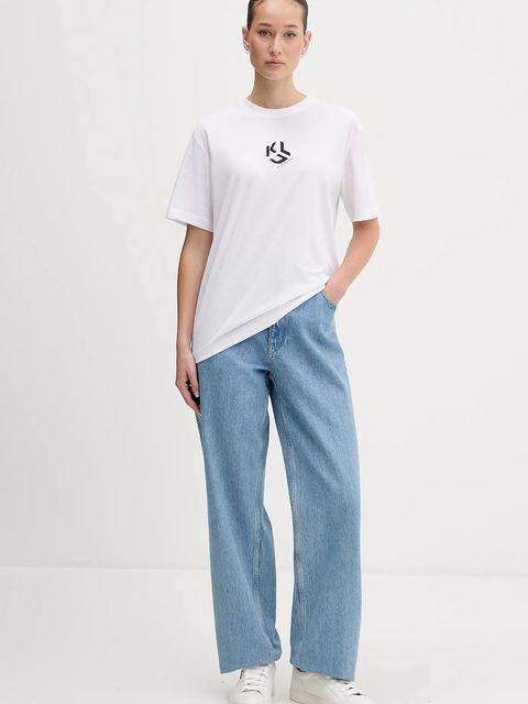 Karl Lagerfeld Jeans t-shirt damski kolor biały B1W17086 - zdjęcie produktu nr 2