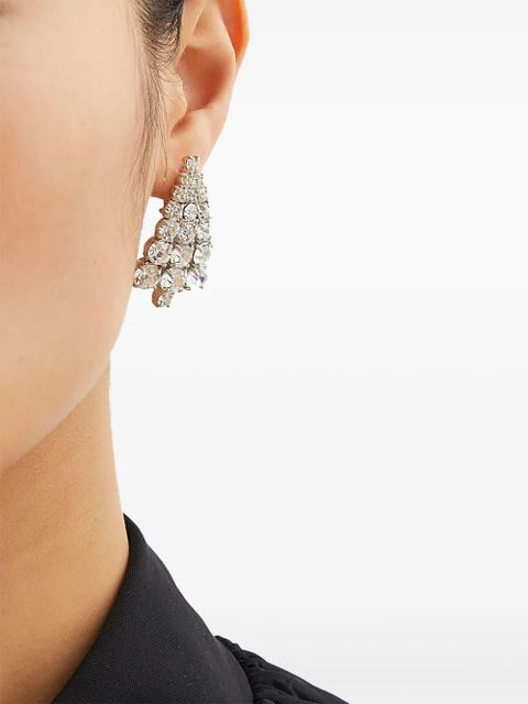 Jil Sander crystal-embellished earrings - Silver - zdjęcie produktu nr 2