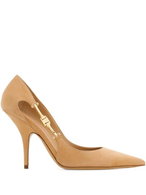 Ferragamo 95 cut-out buckle pumps - Neutrals - zdjęcie produktu nr 1