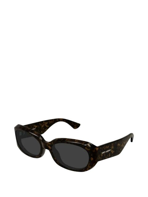Saint Laurent Eyewear oval-frame sunglasses - Brown - zdjęcie produktu nr 2