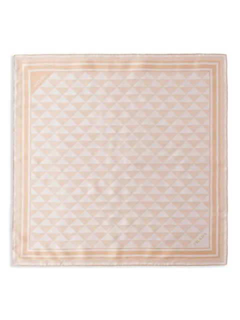 Prada printed silk scarf - Neutrals