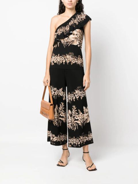 TWINSET floral-print asymmetric top - Black - zdjęcie produktu nr 2