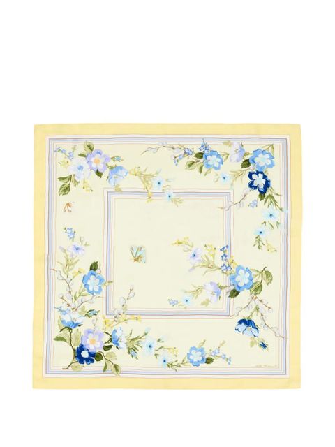 Self-Portrait floral-print scarf - Yellow - zdjęcie produktu nr 1