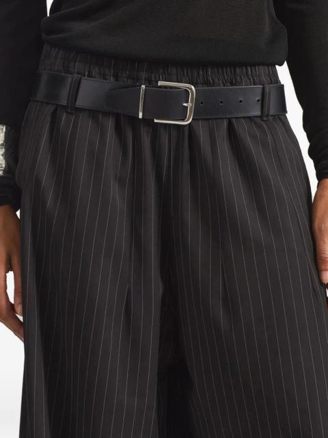 The Frankie Shop Oakdale pinstripe belted palazzo pants - Black