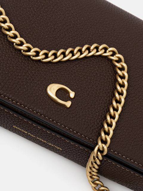 Coach torebka skórzana Mila kolor brązowy CAO01