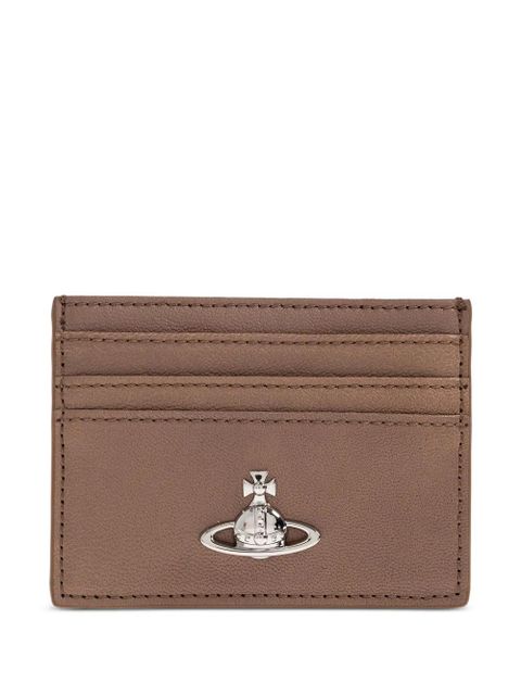 Vivienne Westwood Orb-embellished leather card holder - Brown - zdjęcie produktu nr 1