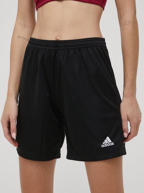 adidas Performance Szorty Entrada 22 damskie kolor czarny gładkie medium waist HH9999