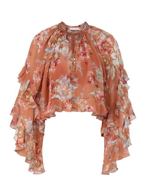 ZIMMERMANN ruffled awakened blouse - Orange - zdjęcie produktu nr 2