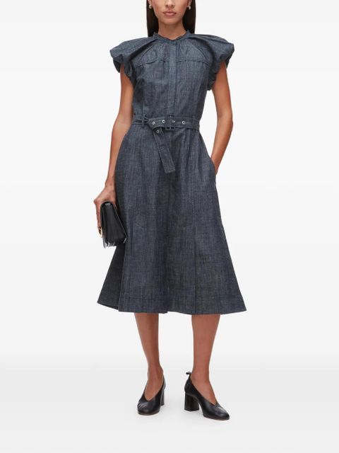3.1 Phillip Lim puff-sleeve belted dress - Blue - zdjęcie produktu nr 2