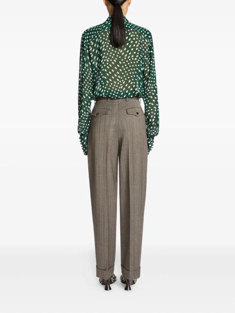 DRIES VAN NOTEN pleated trousers - Grey