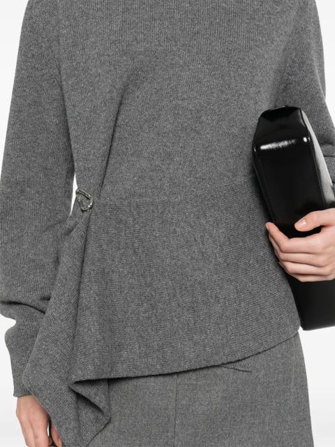 Jil Sander draped panel sweater - Grey