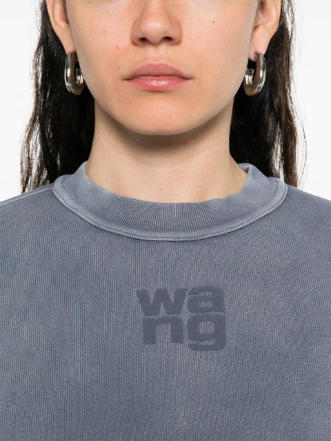 Alexander Wang logo-embossed sweatshirt - Blue