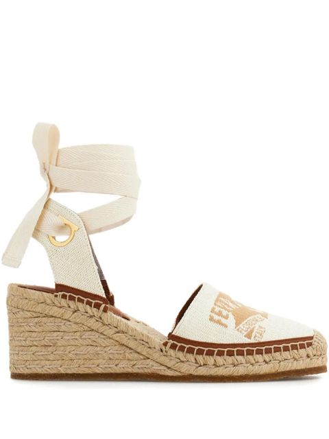 Ferragamo 70mm logo-jacquard espadrilles - Neutrals - zdjęcie produktu nr 1