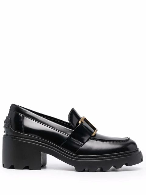 Tod's logo-plaque 60mm loafers - Black - zdjęcie produktu nr 1