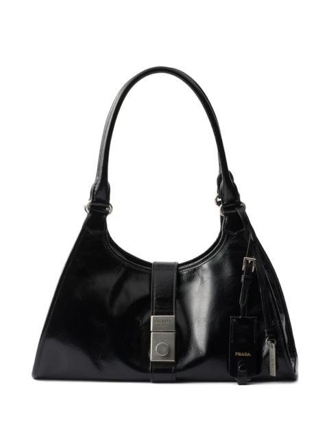 Prada medium leather shoulder bag - Black