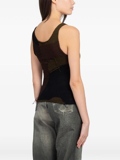 OUR LEGACY Solo intarsia distressed top - Green