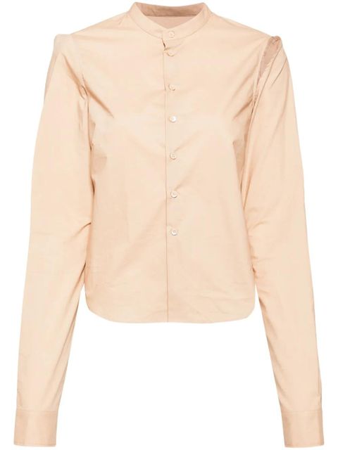 MM6 Maison Margiela cut-out cotton shirt - Brown - zdjęcie produktu nr 1