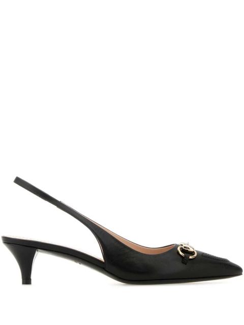 Gucci 45mm leather pumps - Black - zdjęcie produktu nr 1