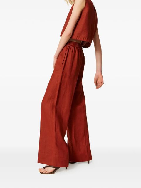 TWINSET drawstring palazzo pants - Red - zdjęcie produktu nr 2