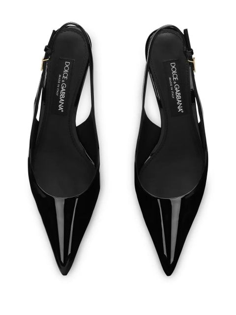 Dolce & Gabbana DG logo-buckle slingback pumps - Black - zdjęcie produktu nr 2