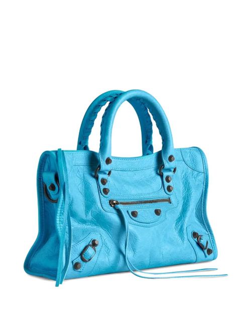 Balenciaga small Le City braided-handles tote bag - Blue