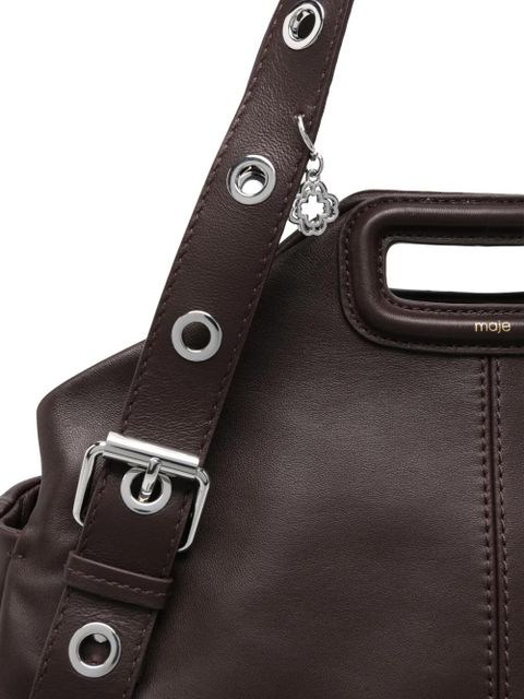 Maje Miss M XL leather shoulder bag - Red