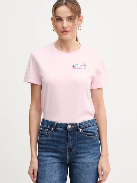 MC2 Saint Barth t-shirt bawełniany damski kolor różowy EMI0002 - zdjęcie produktu nr 1