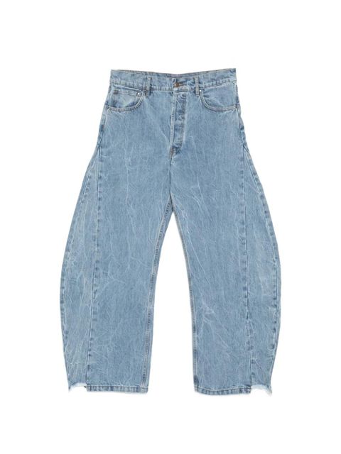 A.W.A.K.E. Mode acid wash frayed jeans - Blue - zdjęcie produktu nr 1