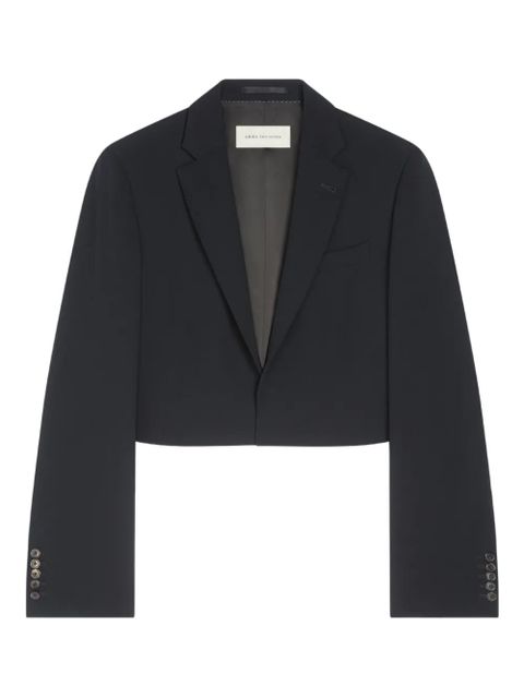 DRIES VAN NOTEN crop-hem buttoned-cuffs blazer - Black - zdjęcie produktu nr 1