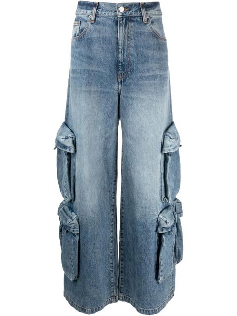 AMIRI Baggy mid-rise wide-leg jeans - Blue - zdjęcie produktu nr 1