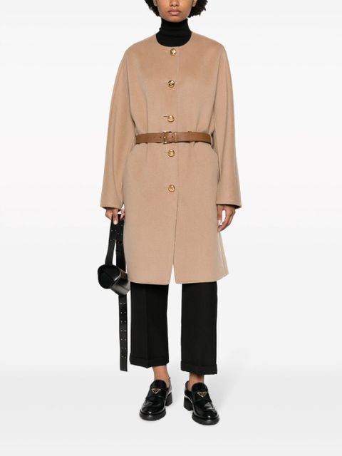 Prada single-breasted belted coat - Neutrals - zdjęcie produktu nr 2
