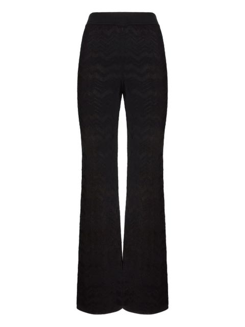 Missoni chevron-pattern knit trousers - Black - zdjęcie produktu nr 1