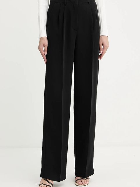 Guess spodnie THEOLINE damskie kolor czarny szerokie high waist W5YB08 WGHC2 - zdjęcie produktu nr 1