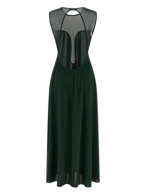 ERES mesh insert scene maxi dress - Green - zdjęcie produktu nr 2
