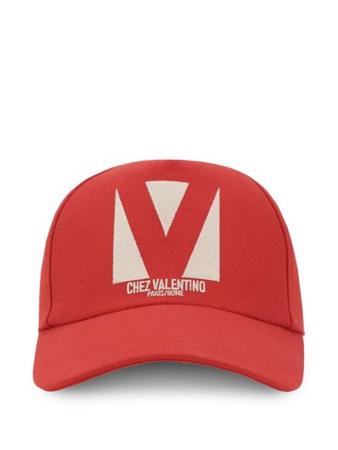 Valentino Garavani Chez cotton baseball cap - Red