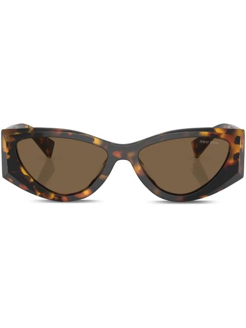 Miu Miu Eyewear tortoiseshell-effect cat-eye frame sunglasses - Brown - zdjęcie produktu nr 1