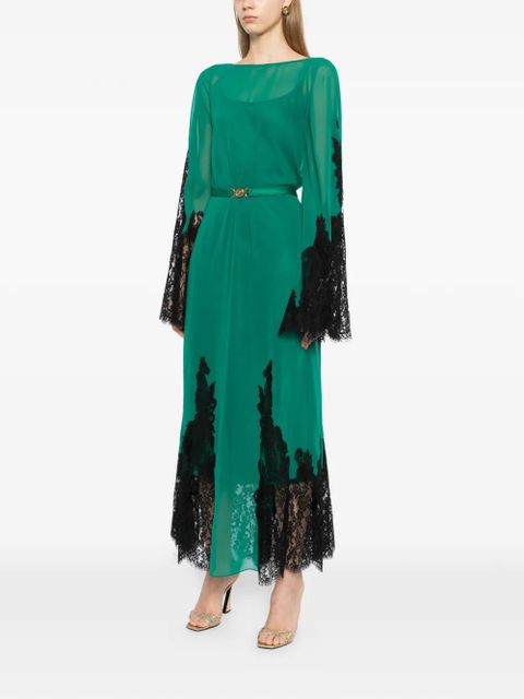 Versace georgette maxi dress - Green