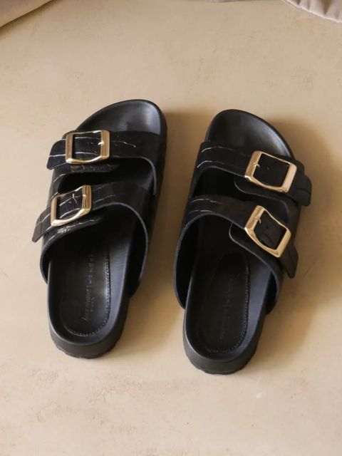 Manebi klapki skórzane Traveler Nordic Sandals damskie kolor czarny M 2.2 RT - zdjęcie produktu nr 1