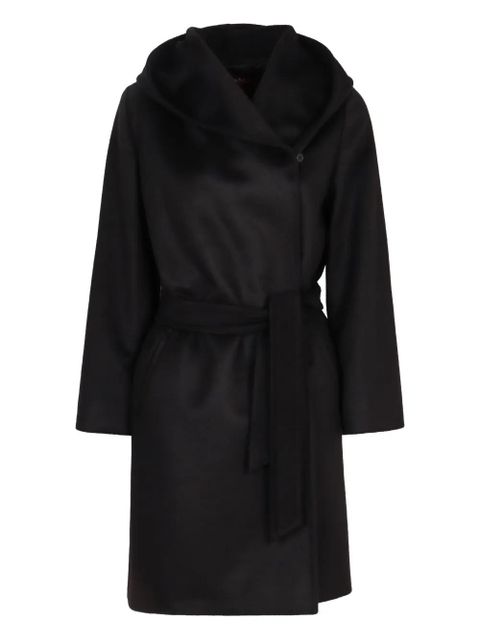 Max Mara Newmang hooded belted coat - Black - zdjęcie produktu nr 1