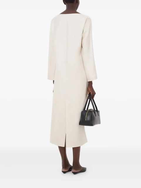 LouLou de Saison Zoya draped midi dress - Neutrals