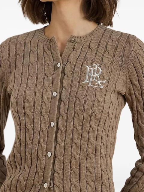 Lauren Ralph Lauren cable-knit cardigan - Brown