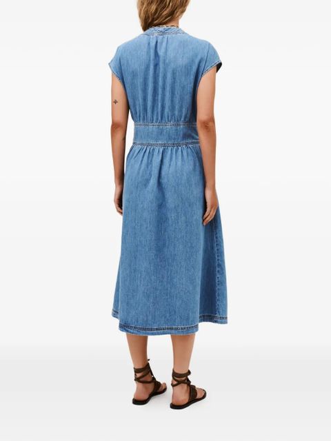Ba&Sh Love belted denim dress - Blue