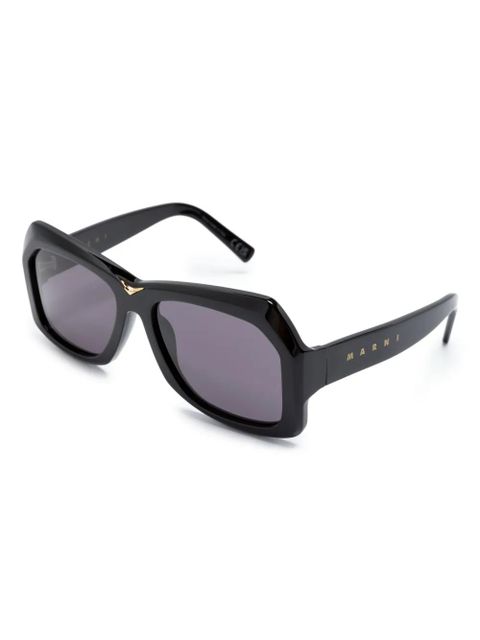 Marni Eyewear oversized-frame tinted sunglasses - Black - zdjęcie produktu nr 2