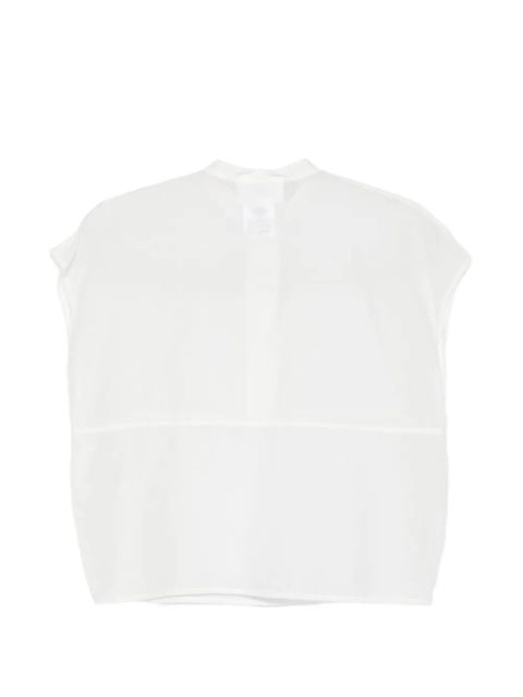 SOLOTRE half-buttoned blouse - White - zdjęcie produktu nr 2