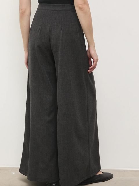 Answear.LAB spodnie damskie kolor szary szerokie high waist - zdjęcie produktu nr 2