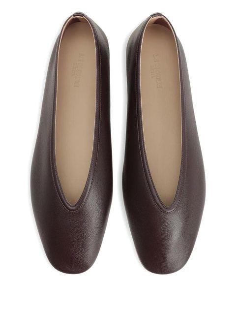 Le Monde Beryl leather ballet flats - Brown